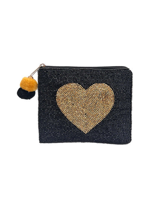 Handmade Artisan Coin Bags-Heart